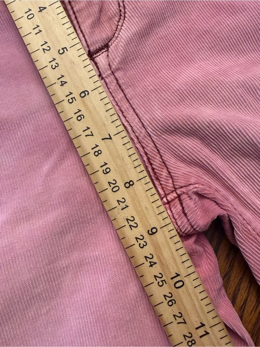 Free People Pink Acid Wash Corduroy Skinny Pants Jeans Women's Size 28 Fine Wale